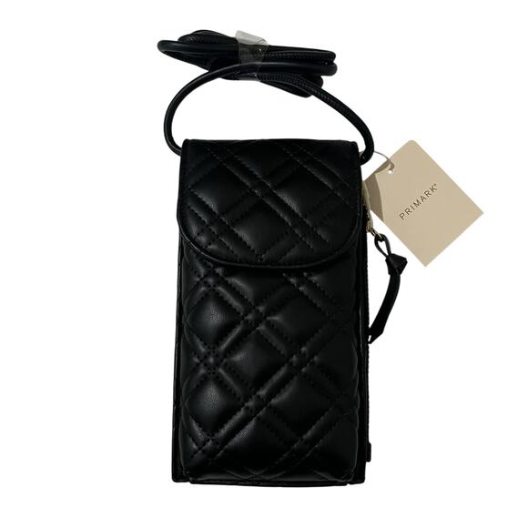 Primark Crossbody Phone Holder Wallet Purse Black Classic Work Travel NWT - Picture 1 of 6